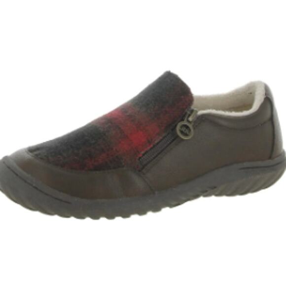 JBU by Jambu Crimson Memory Foam Red Buffalo Plaid Slip on Shoes Size 7.5M - Picture 10 of 10